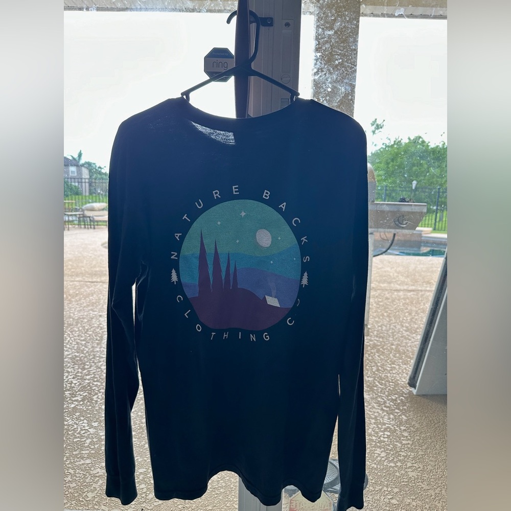 Naturebacks LS Black Graphic Tee